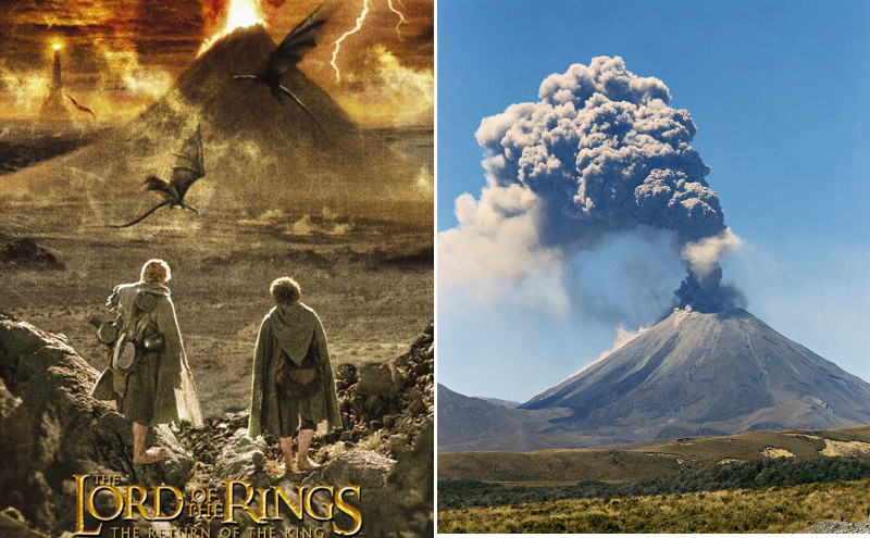 Lord of the Rings stratovolcano 